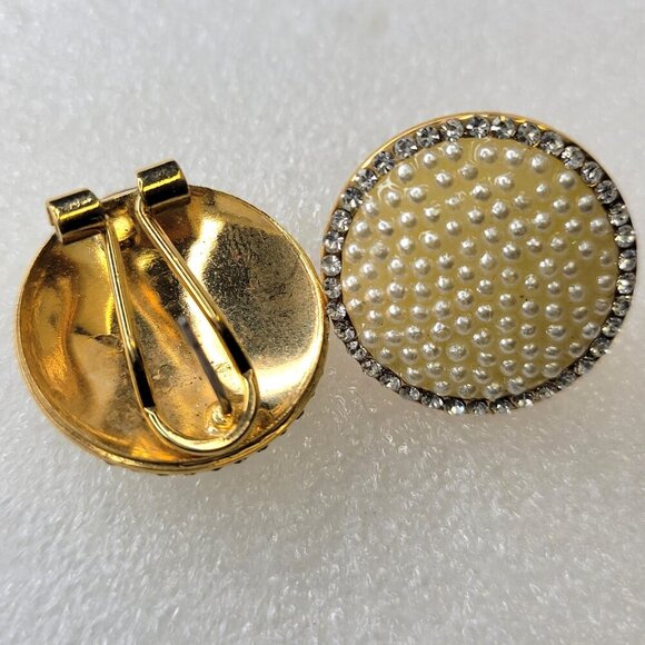 Round Crystal Studded Earrings - Picture 3 of 6